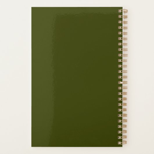 Couleur solide vert olive foncé (Dos)