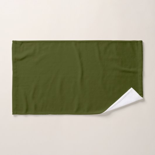 Couleur solide vert olive foncé (Serviette à main)