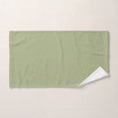Couleur solide verte de couleur de sable (Serviette à main)