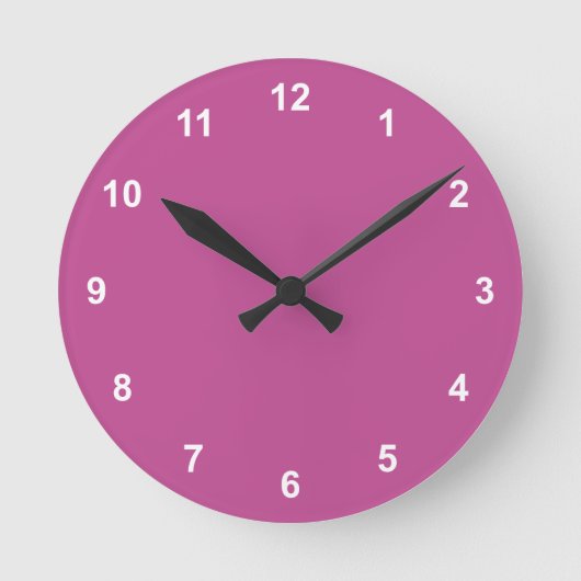 Couleur Tendance - Berry rose Horloge Arrondie Ave (Recto)
