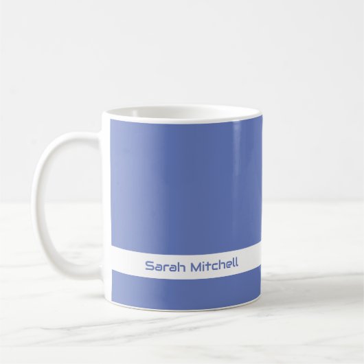 Couleur tendance - Bijou bleu Nom Mug (Gauche)