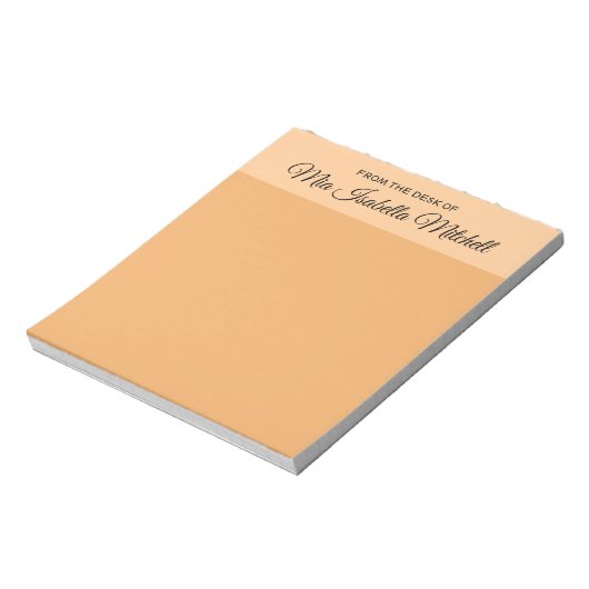 Couleur tendance - Bloc-notes classique orange dou (Tourné)