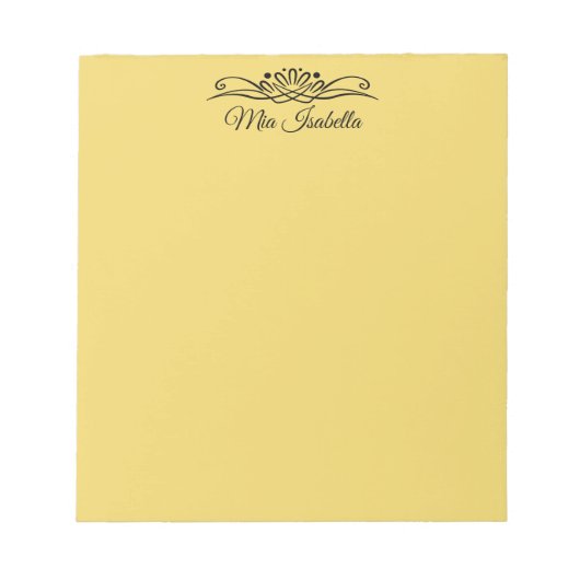 Couleur tendance - Bloc-notes jaune doux (Devant)