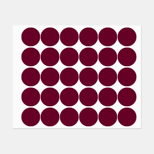 Couleur tendance - Bourgogne foncée - Étiquette (Feuille)