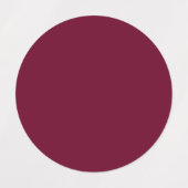 Couleur tendance - Bourgogne foncée - Étiquette (Design 2)