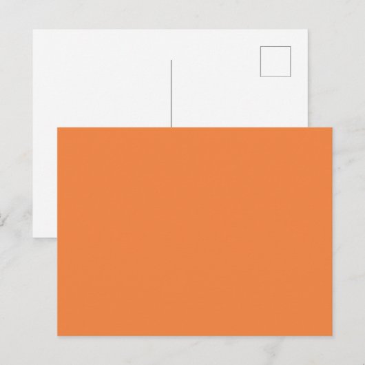 Couleur tendance - Carte postale solide Tangerine  (Devant / Derrière)