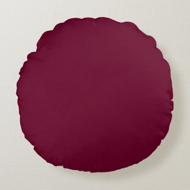 Couleur tendance - Coussin rond bordeaux foncé (Devant)