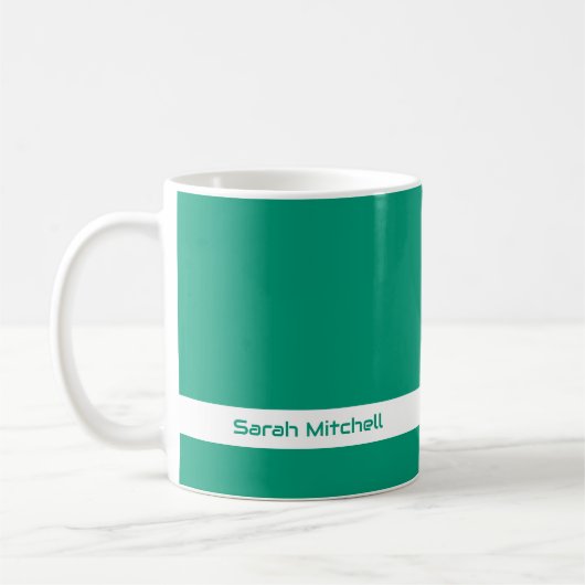 Couleur tendance - Jade Green Name Mug (Gauche)