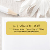 Couleur tendance Jaune doux Étiquette de adresse m (En situation)