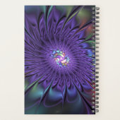 Couleur tendance moderne abstraite fleur fractale (Dos)
