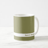 Couleur tendance - Olive Green Name Mug (Devant droit)