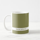 Couleur tendance - Olive Green Name Mug (Gauche)
