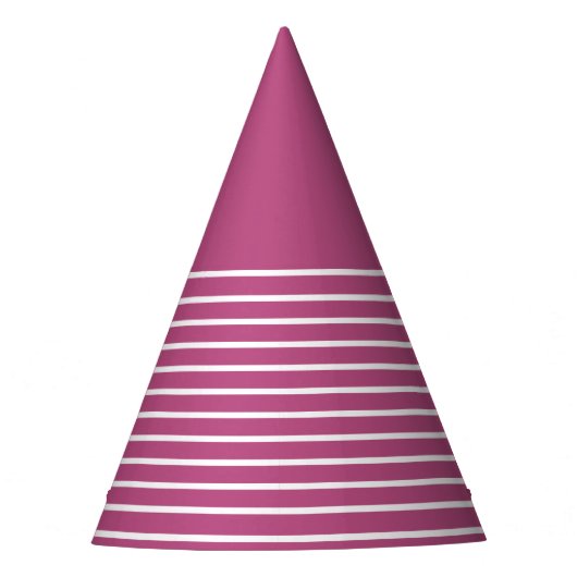 Couleur Tendance - Rayures Chapeau de Fête Baies R (Devant)