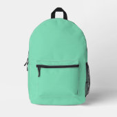 Couleur tendance - Sac à dos imprimé vert minty (Recto)