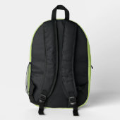 Couleur tendance - Sac à dos imprimé vert printemp (Verso)