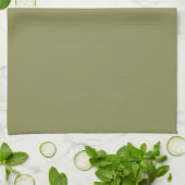 Couleur tendance - Serviette de cuisine vert olive (Plié)