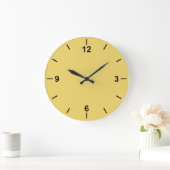 Couleur tendance Soft Jaune Grande horloge murale (Maison)