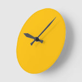 Couleur tendance - Sunburst Yellow Round Horloge (Angle)