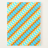 Couleur Turquoise Bleu Orange Jaune Motif (Dos)