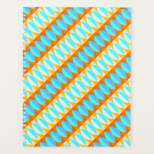 Couleur Turquoise Bleu Orange Jaune Motif (Devant)