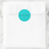 Couleur Turquoise Word sur Stickers Turquoises lég (Sac)