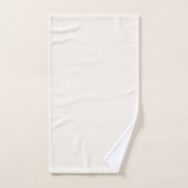 Couleur unie blanche florale crémeuse (Serviette à main)