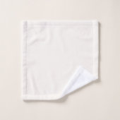 Couleur unie blanche florale crémeuse (Gant de toilette)