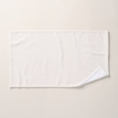 Couleur unie blanche florale crémeuse (Serviette à main)