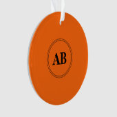 Couleur unie orange kaki avec monogramme (devant)