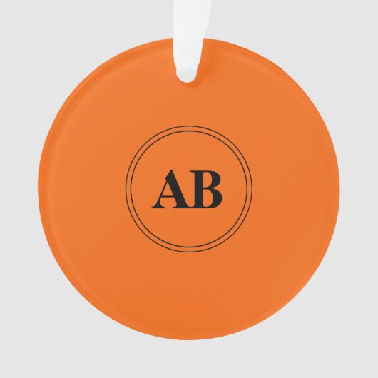 Couleur unie orange kaki avec monogramme (devant)