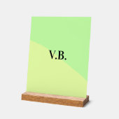 Couleur unie simple ajouter un nom texte monogramm (Angle)