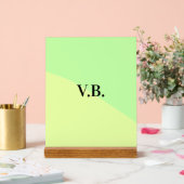 Couleur unie simple ajouter un nom texte monogramm (Mariage)