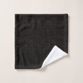 Couleur unie texturée noire (Gant de toilette)
