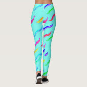 Couleur Vent Léger Bleu Leggings (Dos)