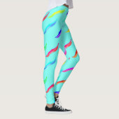 Couleur Vent Léger Bleu Leggings (Droite)