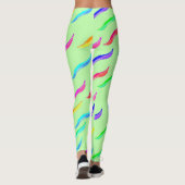 Couleur Vent Léger Leggings Vert (Dos)