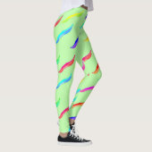 Couleur Vent Léger Leggings Vert (Droite)