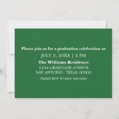 Couleur vert/jaune de l'école - Grandes Invitation (Dos)