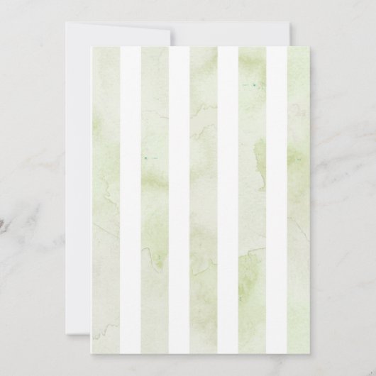 couleur verte rayures faire-part de naissance mode (Dos)