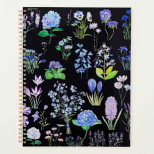 couleur violet bleu fleurs huile effet peinture no