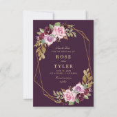 couleur violet géométrique enregistrer la carte de (Devant)