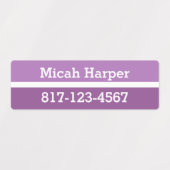 Couleur violette Bloc adhésif Étiquette moyen Rect (Design 2)