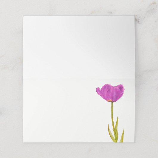 Couleur violette d'aquarelle d'art invité cartes d (Extérieur déplié)