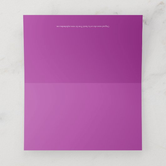 Couleur violette d'aquarelle d'art invité cartes d (Intérieur déplié)