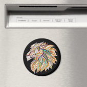 couleur vive aimant lion abstrait (In Situ (Lave-vaisselle))