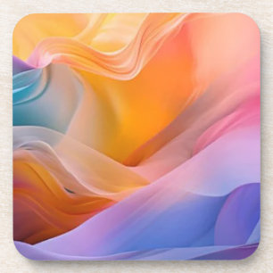 Couleurs Abstraites dessous de verre en plastique
