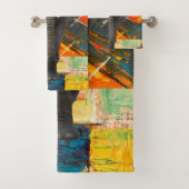 Couleurs Abstraites Eléphantes Serviettes de bain (En situation)