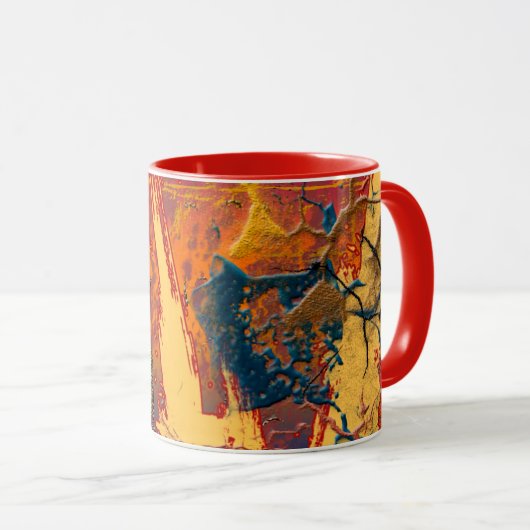 Couleurs Abstraites, tasse de café d'art (Devant droit)