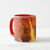 Couleurs Abstraites, tasse de café d'art (Devant gauche)