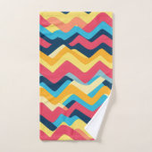Couleurs Abstraites Zigzag Wavy (Serviette à main)